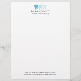 Papel Timbrado Elegante dentista arejado azul claro profissional