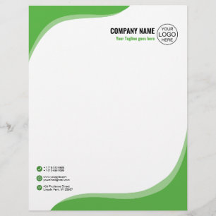 Papel Timbrado Elegante e fluido verde