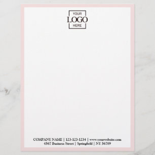 Papel Timbrado Elegante Logotipo da Empresa de Negócios Personali