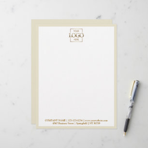 Papel Timbrado Elegante Logotipo da Empresa de Negócios Personali