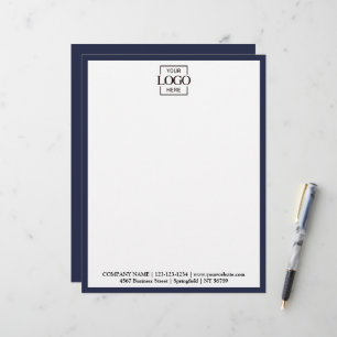 Papel Timbrado Elegante Logotipo da Empresa de Negócios Personali