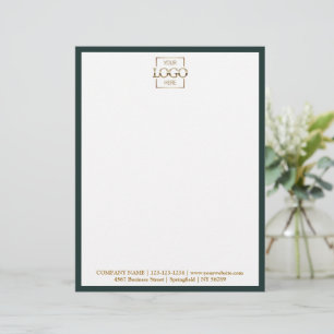 Papel Timbrado Elegante Logotipo da Empresa de Negócios Personali