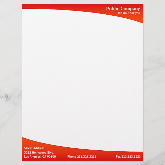 Papel Timbrado Elegante moderno vermelho (Frente)