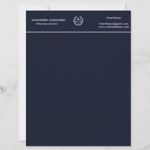 Papel Timbrado Elegante Profissional para Escritório de Advocacia