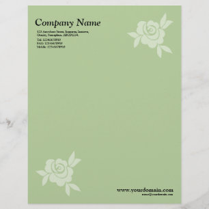 Papel Timbrado Elegante Rosa - Verde