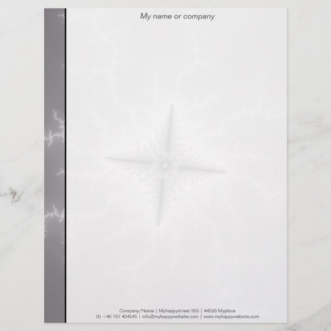 Papel Timbrado Eletro - Arte Fractal (Frente)