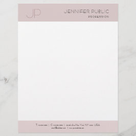 Papel Timbrado Elite criativa moderna da planície do monograma da