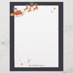 Papel Timbrado Em Orbit Illustration Holiday Photo Stationery