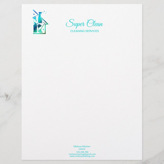 Papel Timbrado Empregada doméstica Serviços de Limpeza profission (Frente)