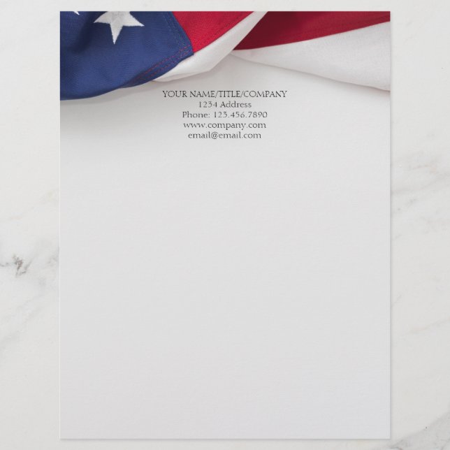 Papel Timbrado Empresa American Flag Company Nome Comercial (Frente)