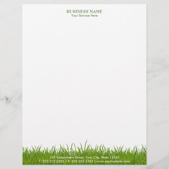 Papel Timbrado Empresa comum Elegante Green Grass (Frente)