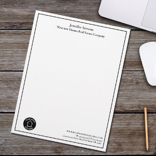 Papel Timbrado Empresa de Imóveis Logotipo Empresarial Personaliz