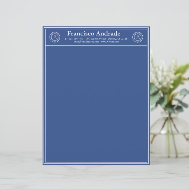 Papel Timbrado Empresa de Limpeza | Serviço de Limpeza com Logoti (Em pé/Frente)
