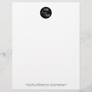 Papel Timbrado Empresa de Logotipo Básico Simples Clássica Corpor