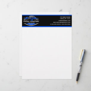 Papel Timbrado Empresa de reboque profissional, serviço de cabele