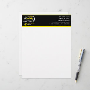 Papel Timbrado Empresa de Reboque Profissional, Serviço de Transp