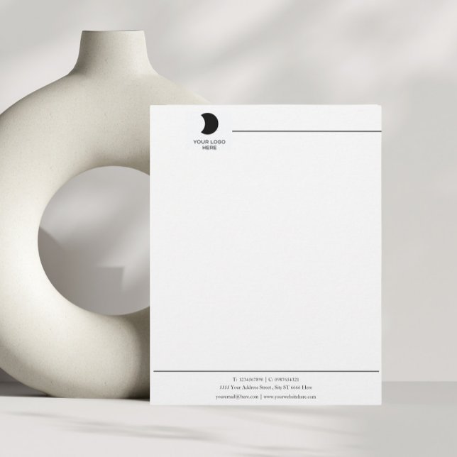 Papel Timbrado Empresa personalizada moderna com logotipo (Criador carregado)