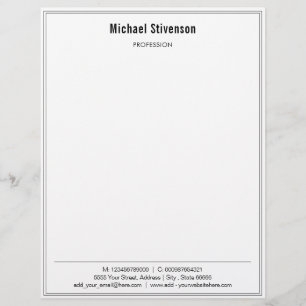 Papel Timbrado Empresa Personalizada Moderna Quadro Letterhead