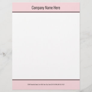 Papel Timbrado Empresa Rosa e Branco Nome da Empresa Informações 