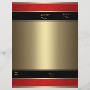 Papel Timbrado Empresarial Vermelho Metal Bronze D