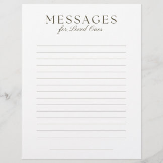 Papel Timbrado End-of-Life Letter to Loved Ones