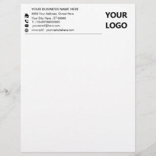 Papel Timbrado Endereço de logotipo personalizado Office Busines
