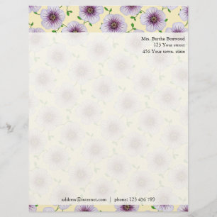 Papel Timbrado Endereço Personalizado de Fotografias das Flores 