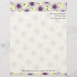 Papel Timbrado Endereço Personalizado de Fotografias das Flores d