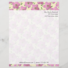 Papel Timbrado Endereço Personalizado de Fotografias das Flores d