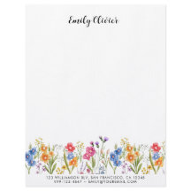 Endereço Personalizado do Nome Floral Clássico de