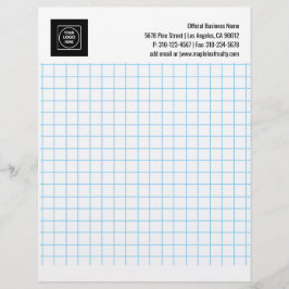 Papel Timbrado Engineering Graph Grid Logo Company letterhead