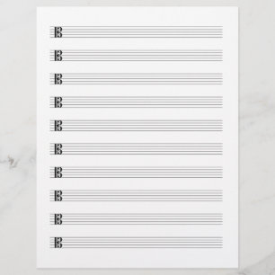 Papel Timbrado Escada de Funcionarios do Alto Clef Viola Music Ma