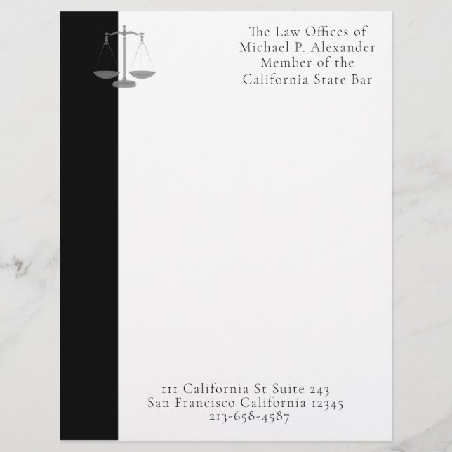 Papel Timbrado Escalas de Justiça (Frente)