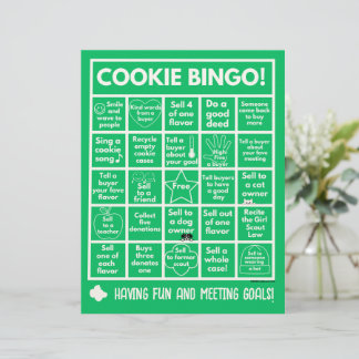 Papel Timbrado Escoteiro - Cookie Booth Bingo na Letterhead