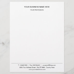 Papel Timbrado Escritório de Negócios Simples Personalizado Mod