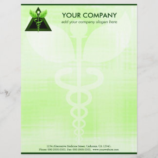 Papel Timbrado Escritório de Símbolos Alternativos de Medicina do