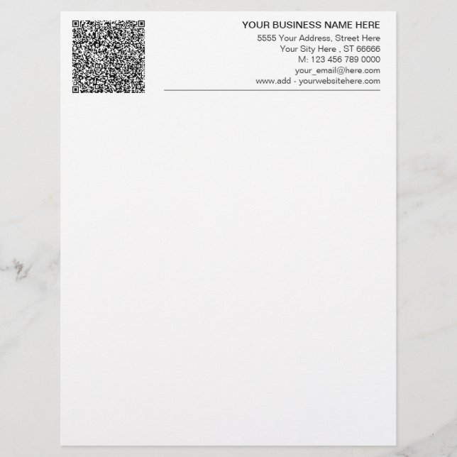 Papel Timbrado Escritório moderno Letterhead com suas informações (Frente)