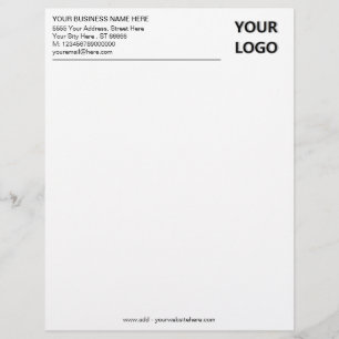 Papel Timbrado Escritório personalizado de logotipos personaliza