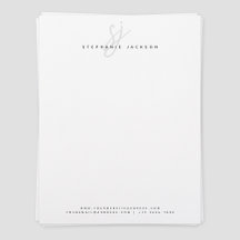 Escritório Simples de Monograma de Script Minimali