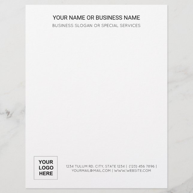 Papel Timbrado Escritório Simples Elegante Profissional Básico (Frente)