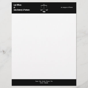 Papel Timbrado ESCRITÓRIOS DE DIREITO Preto e branco clássico