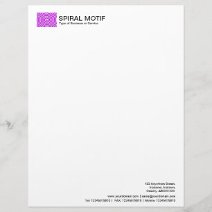 Papel Timbrado Espiral Motif - Roxo