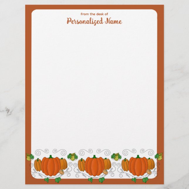 Papel Timbrado Está no outono - Sem fios (Frente)