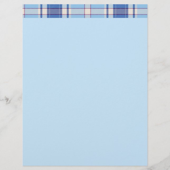 Papel Timbrado Estilo Chake Azul Rústico Simples (Frente)