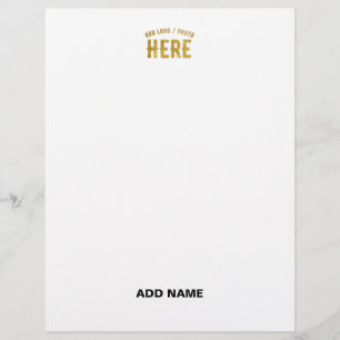 PAPEL TIMBRADO ESTILO MODERNO PERSONALIZÁVEL BRANCO VERIFICADO CO