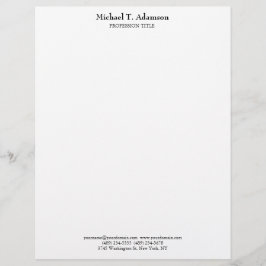 Papel Timbrado Estilo Retro Simples Simples Branco Simples