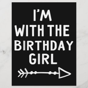 Papel Timbrado Estou com a garota de aniversário feliz Dia das Br