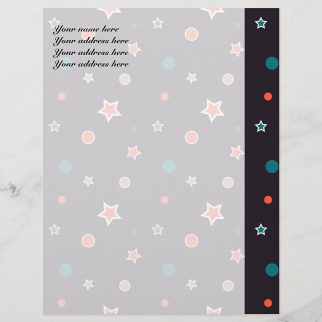 Papel Timbrado Estrelas Brilhantes (Frente)
