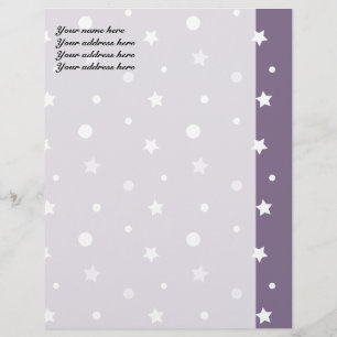 Papel Timbrado Estrelas Roxas