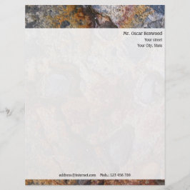 Papel Timbrado Estrutura personalizada da rocha com endereço do